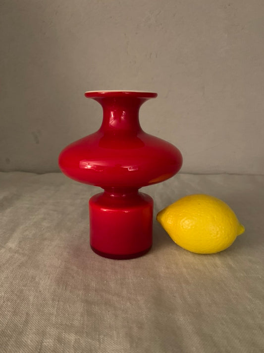 Vintage Red Holmegaard "Carnaby" Vase