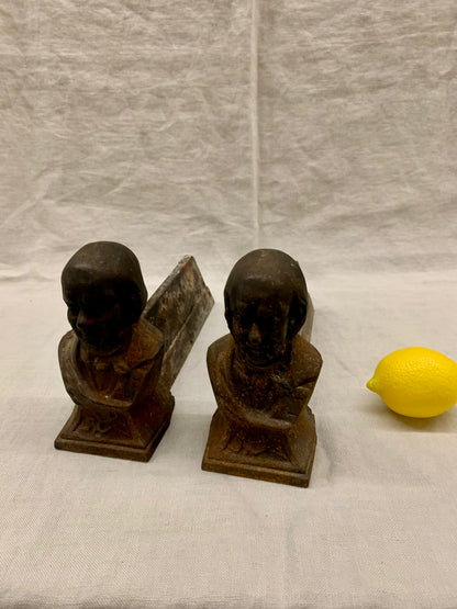 Set of Decorative Cast Iron Andirons