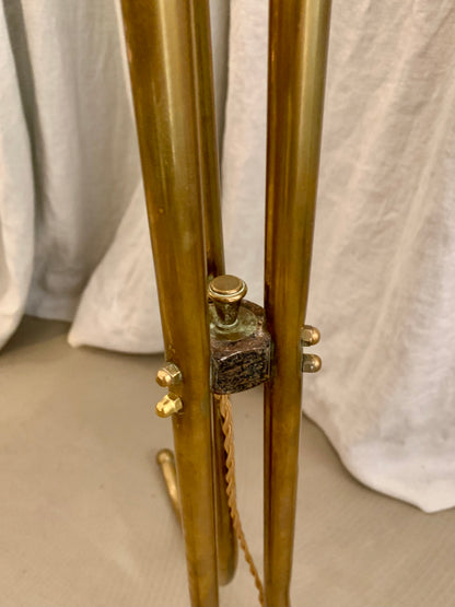 Vintage French Brass Floor Lamp