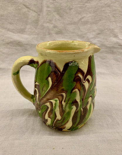 Vintage Glazed Clay Pitcher