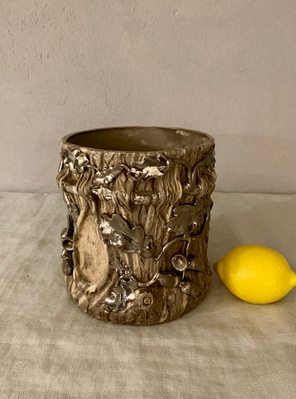 Vintage French Terre Mêlèe Flower Pot.