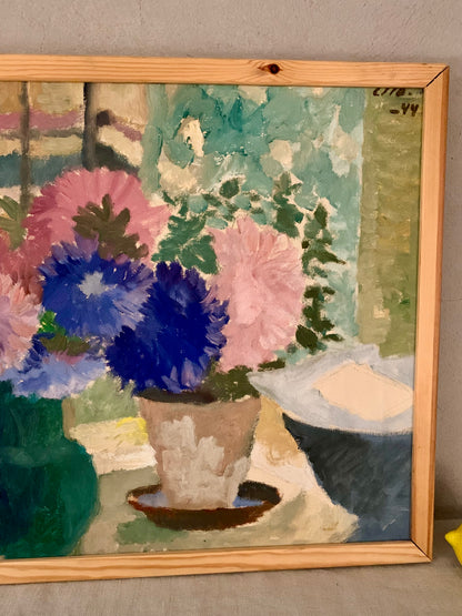 Vintage Oilpainting, Aster 1944