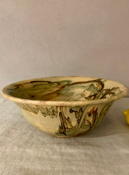Clay Bowl with Dripping Glaze