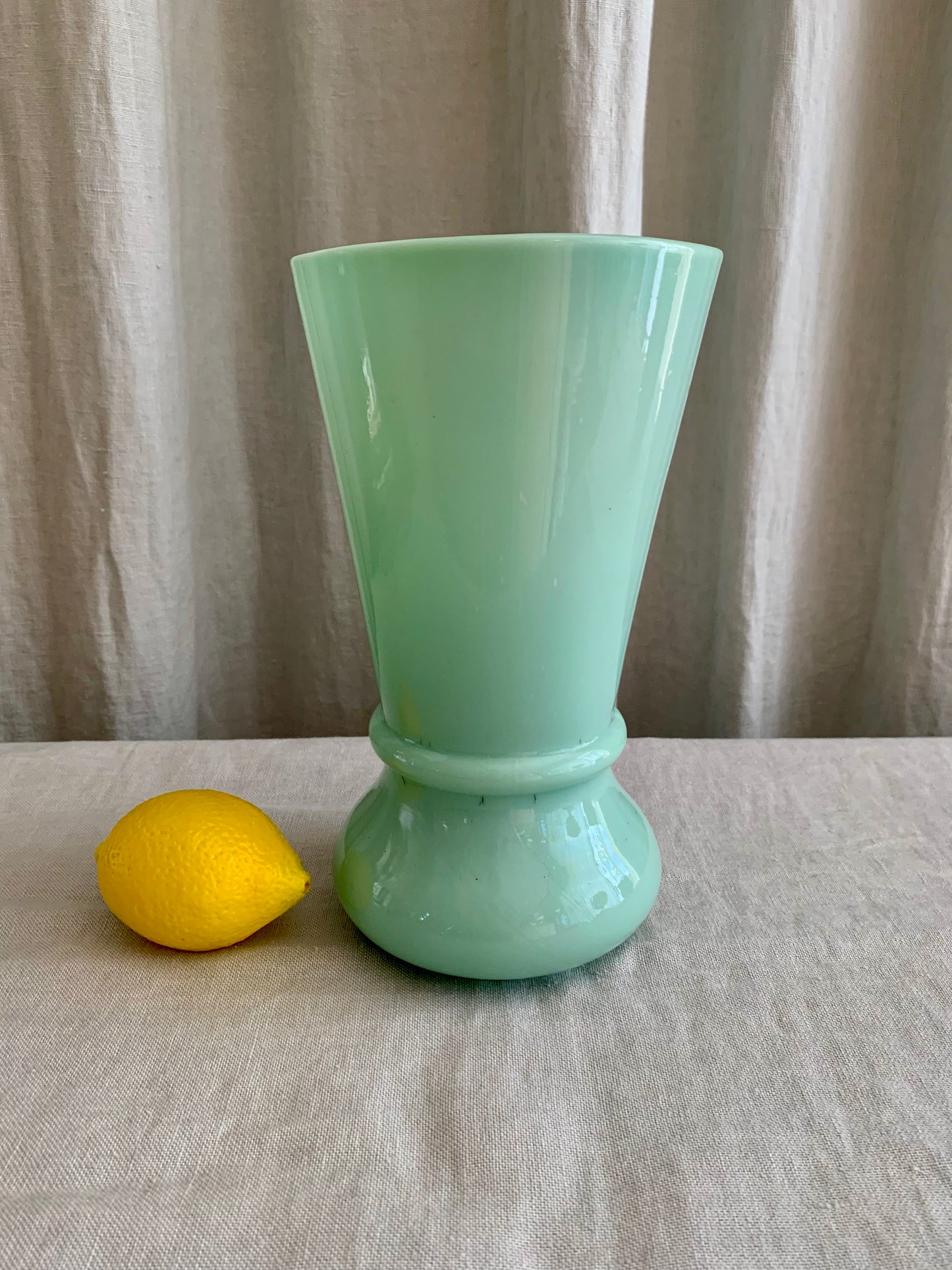 Antique French Opal Glass Vase