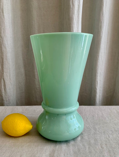 Antique French Opal Glass Vase