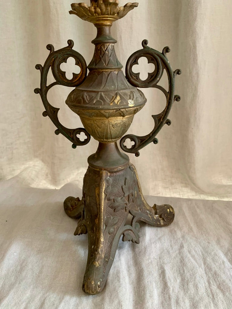 ANTIQUE FRENCH CHURCH CANDELABRA