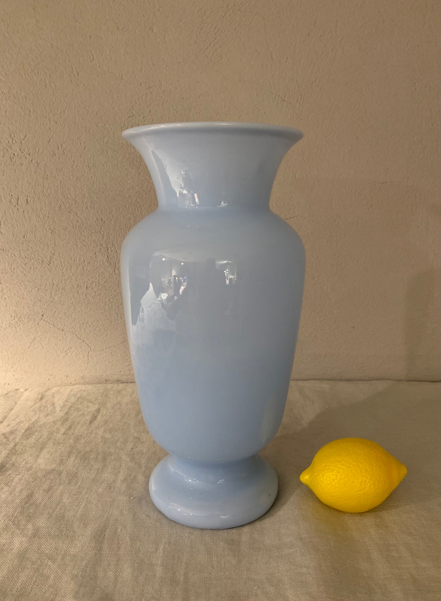 Large French Opal Glass Vase