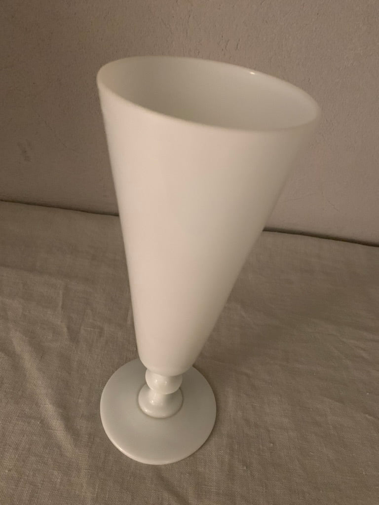 Antique French Cone Glass Vase