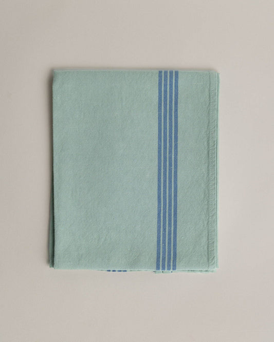 Tea Towel: Verveine / Blue stripes