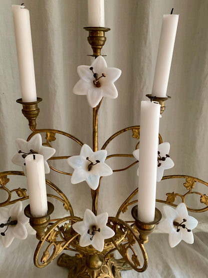 ANTIQUE FRENCH CHURCH CANDELABRA