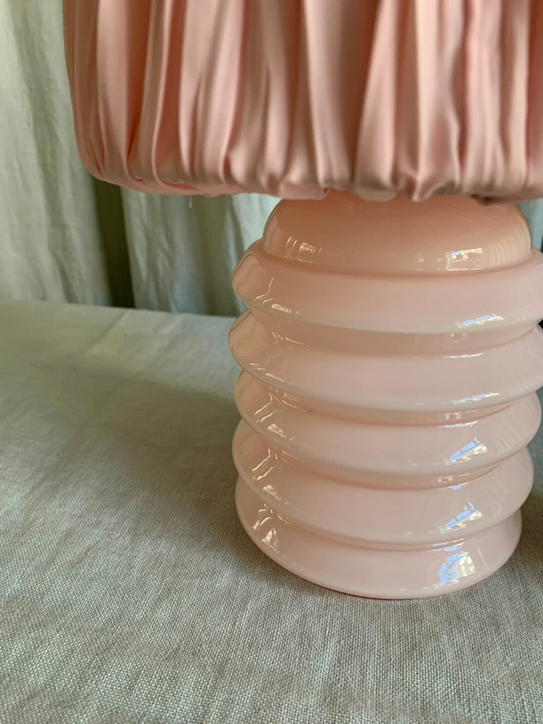 Pink Glass Table Lamp