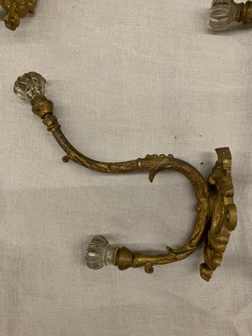 Bronze and glass hooks