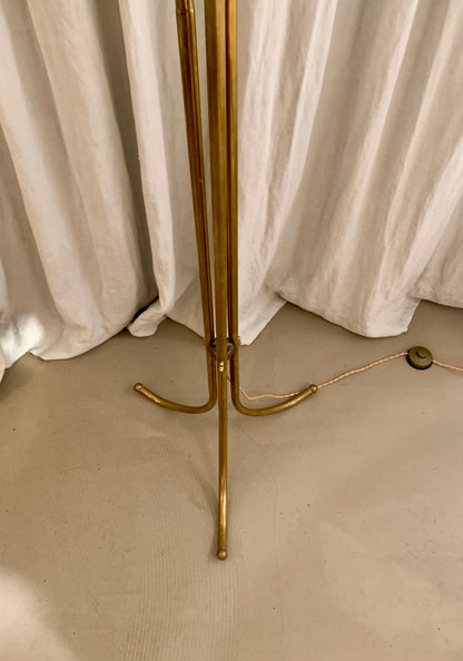 Vintage French Brass Floor Lamp