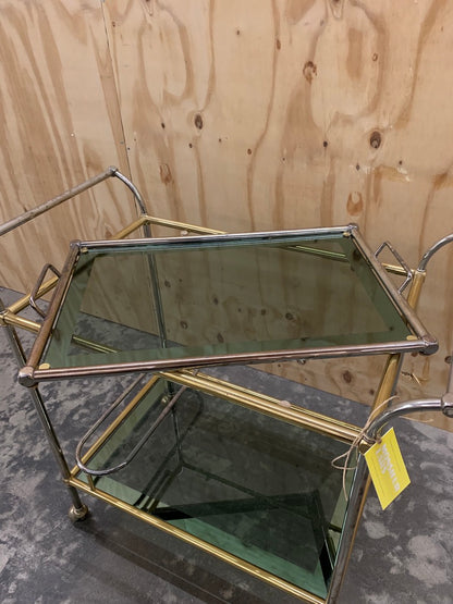 Brass/Chrome Hollywood Regency Style Drinks Trolley