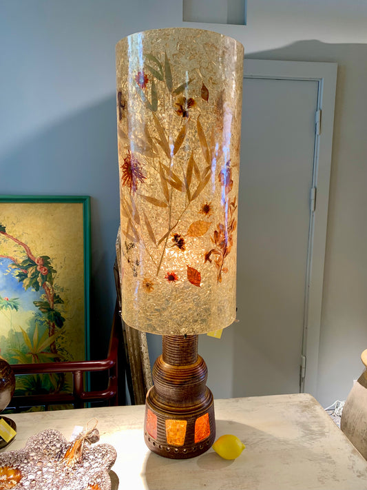 1960-70s Large French Ceramic and Resin lamp