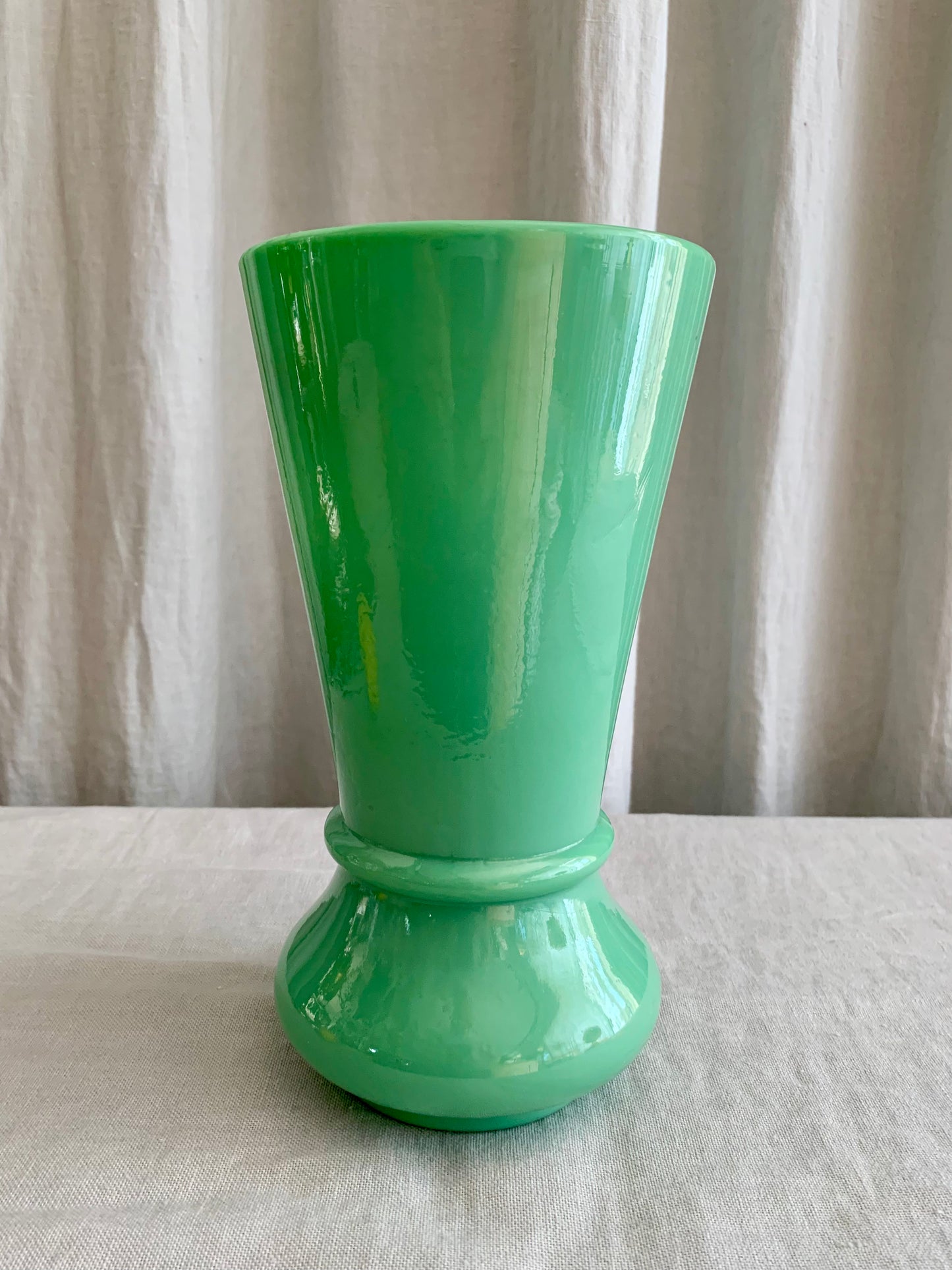 Antique French Opal Glass Vase