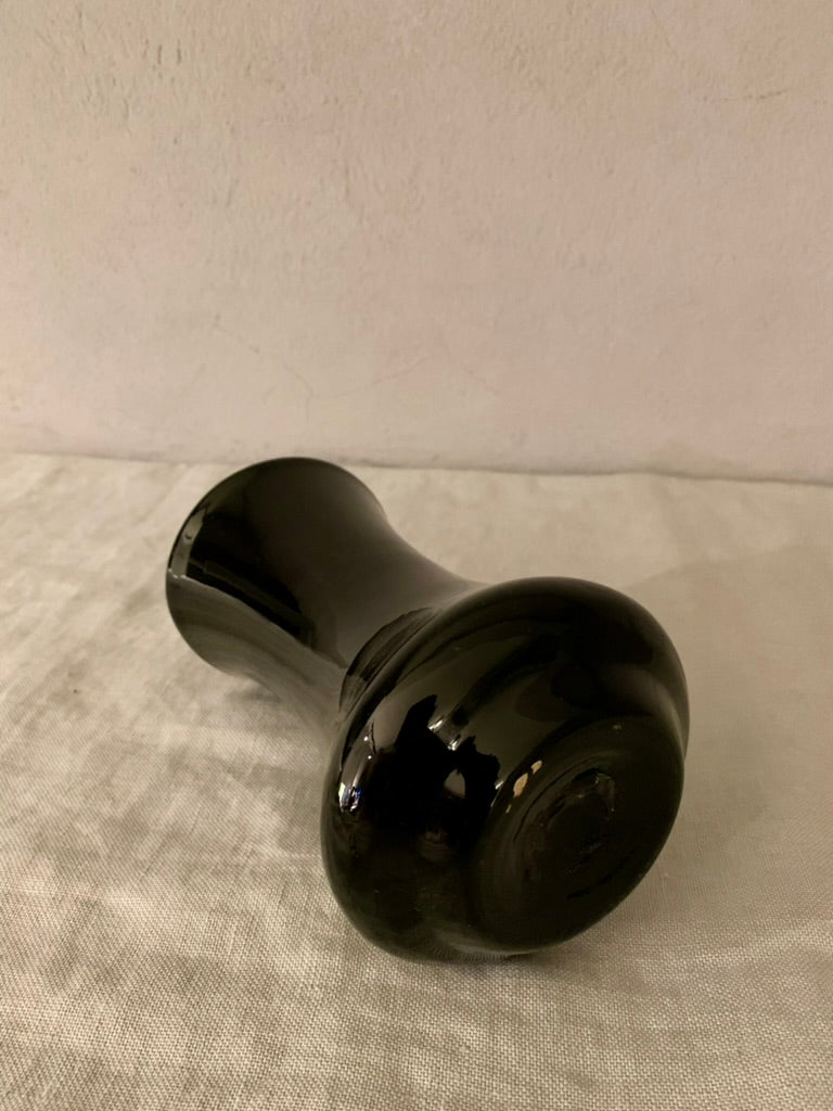 Black Vintage Opal Glass Vase