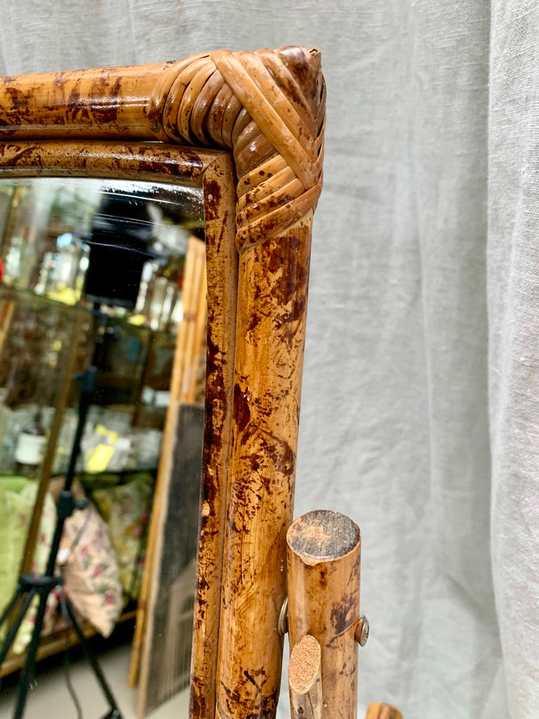Vintage Bamboo Vanity Mirror