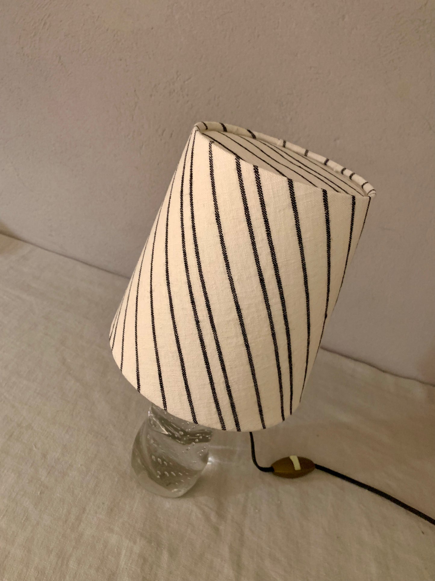 French 1950's Glass Table Lamp