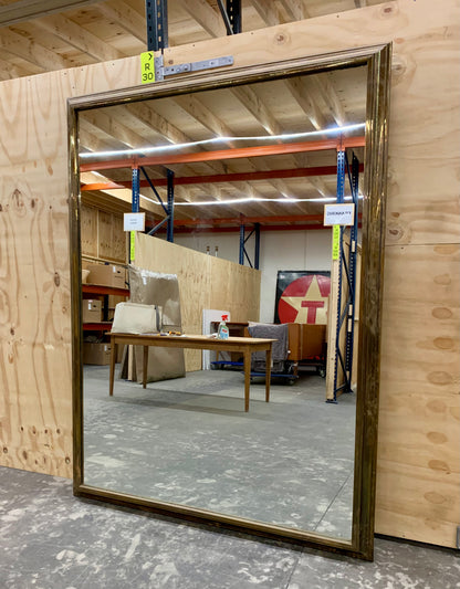 Wall Mirror with Brass Frame