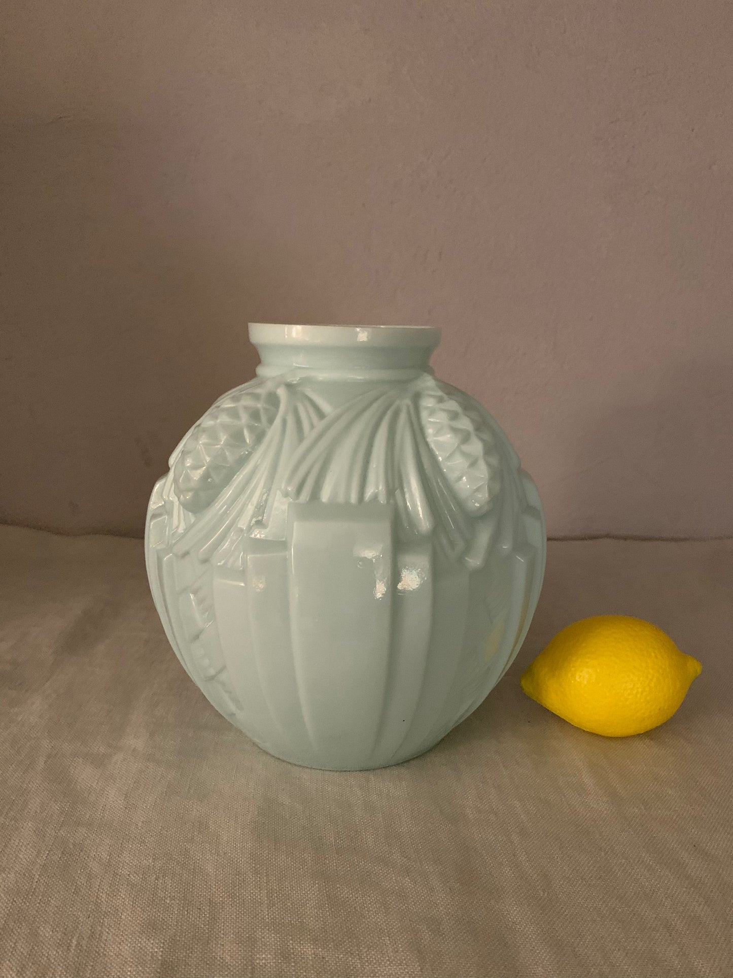 1930s Opal Glass Vase