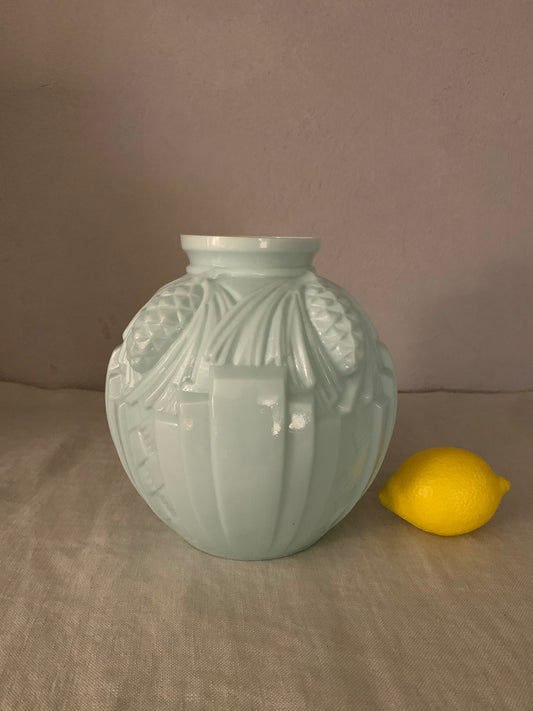 1930s Opal Glass Vase
