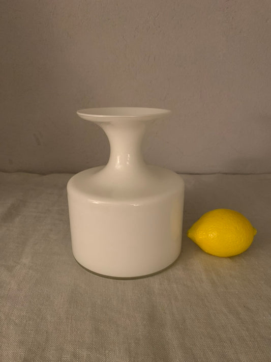 Vintage White Holmegaard "Carnaby" Vase