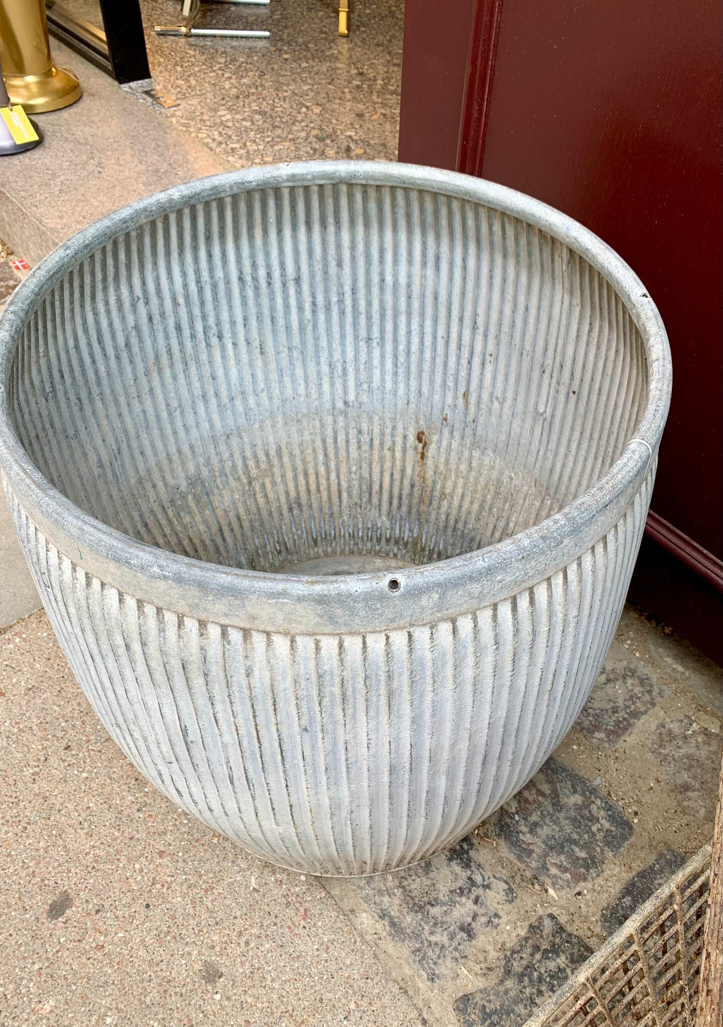 Zinc Planter - Dolly Tub