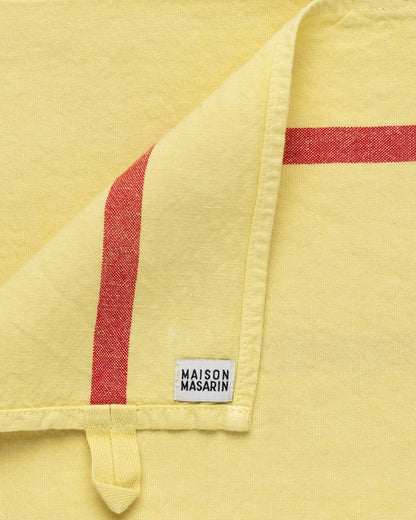 Tea Towel: Limoncello / Red stripe