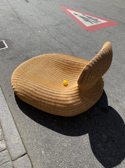 Vintage IKEA Rattan Lounge Chair "Storvik" by Carl Öjerstam