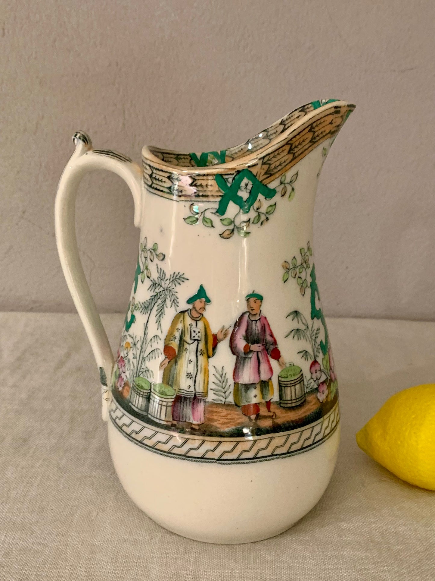 Pitcher with Chinoiserie Motive