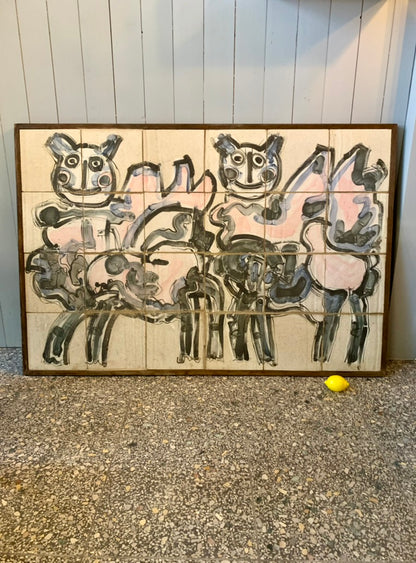 Vintage Danish Ceramic Relief by Sten Lykke Madsen for B&G, 1978