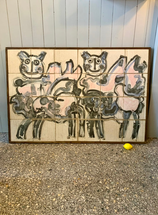 Vintage Danish Ceramic Relief by Sten Lykke Madsen for B&G, 1978