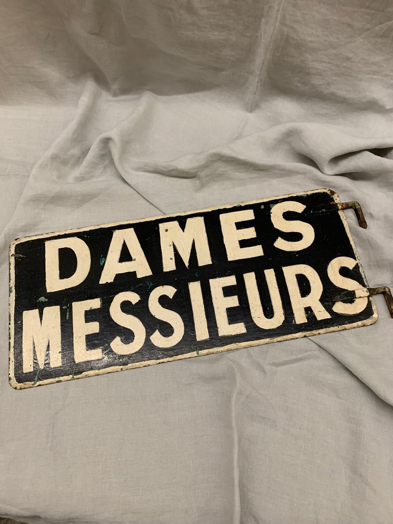 Metal sign Dames Messieurs