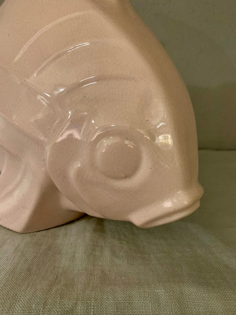 Art Deco Pink Ceramic Fish