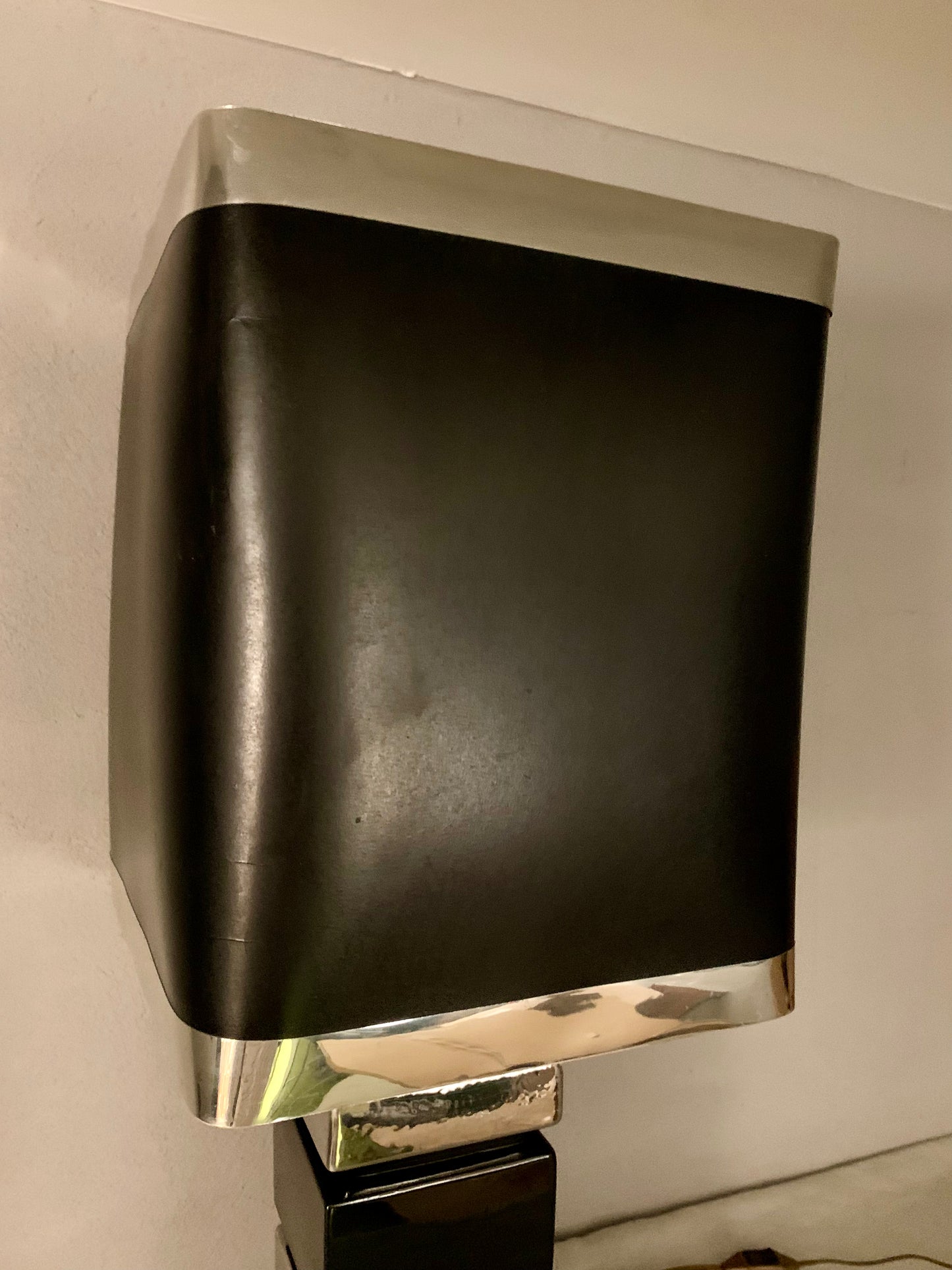 French Vintage Black/Silver Table Lamp