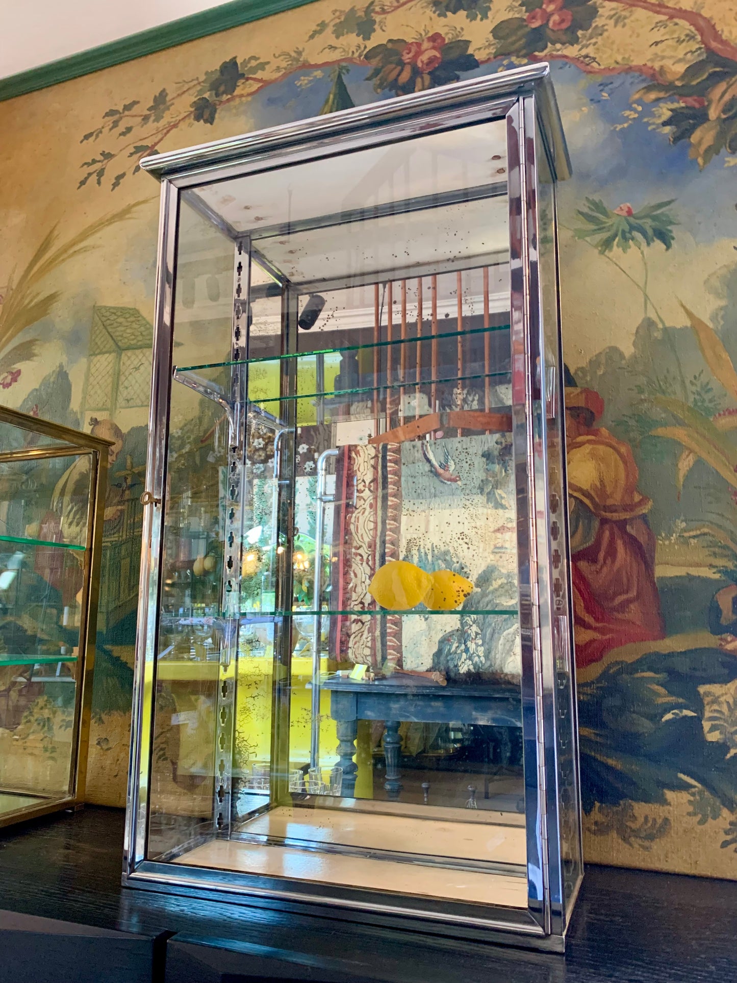 1930s Chrome Wall Vitrine