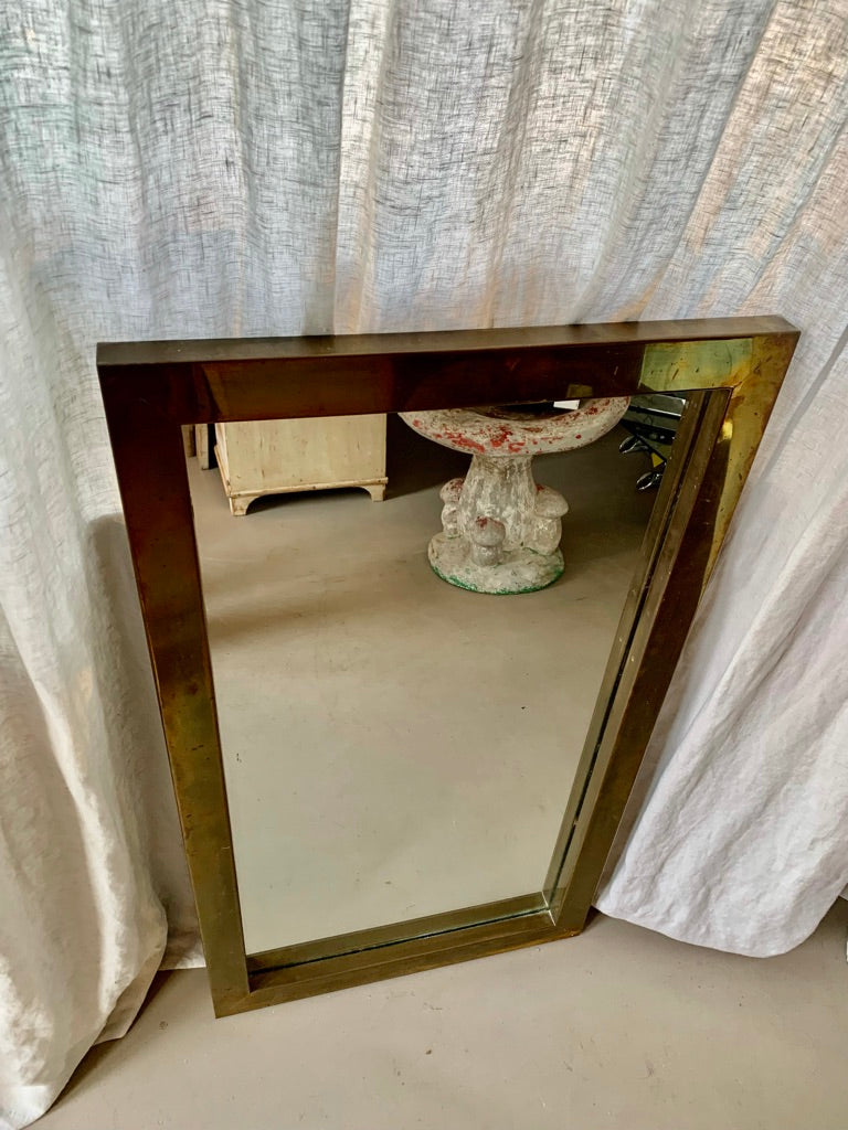 Vintage Brass Mirror