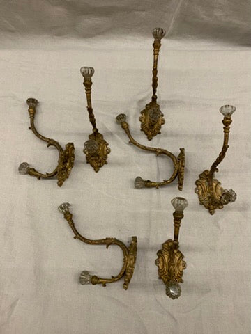 Bronze and glass hooks