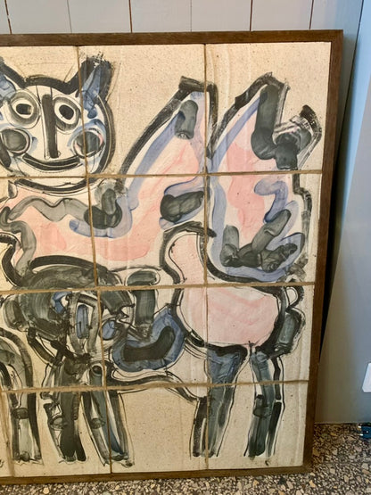Vintage Danish Ceramic Relief by Sten Lykke Madsen for B&G, 1978