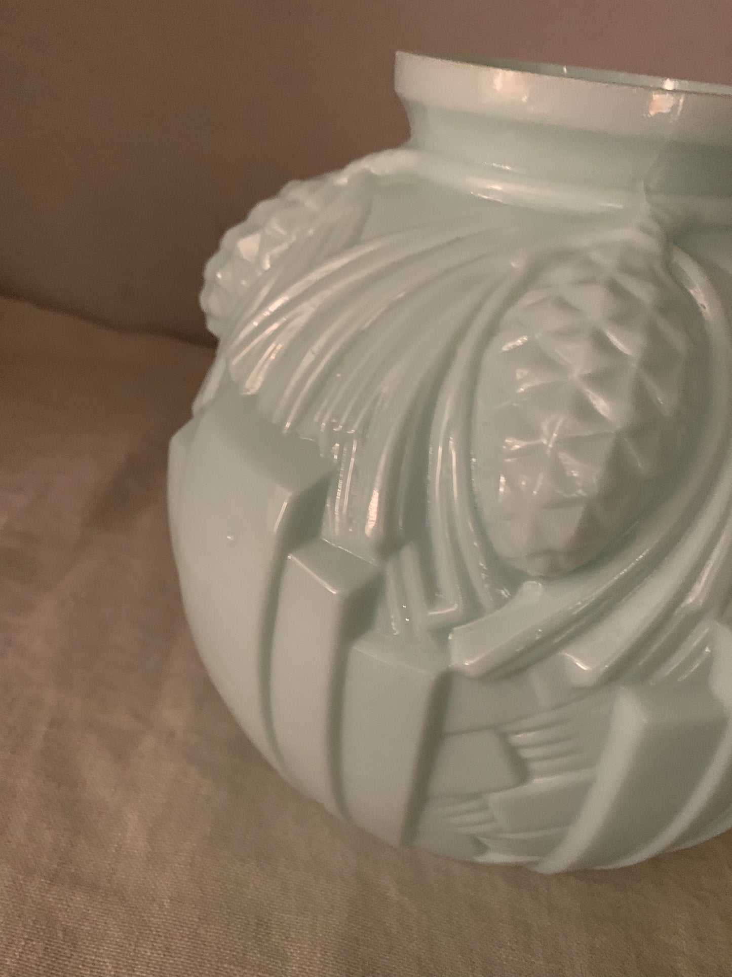 1930s Opal Glass Vase