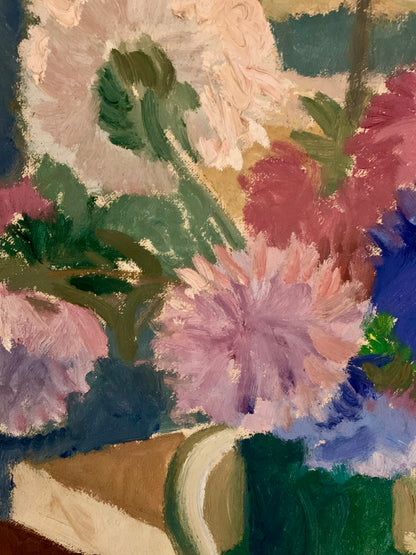 Vintage Oilpainting, Aster 1944