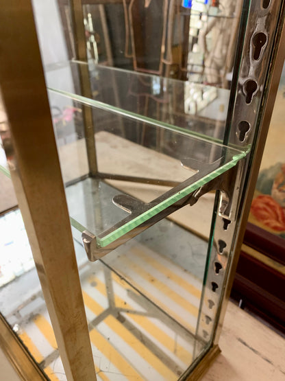 Brass Wall Display Cabinet