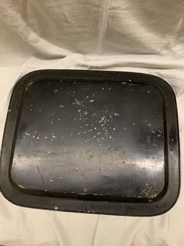 Yellow 1880s metal tray