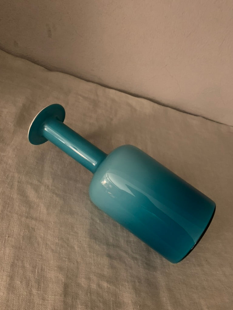 Vintage Blue Holmegaard "Carnaby" Vase