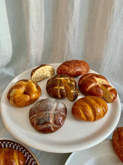 Set of Vintage Plaster Pastries and Bread For Display