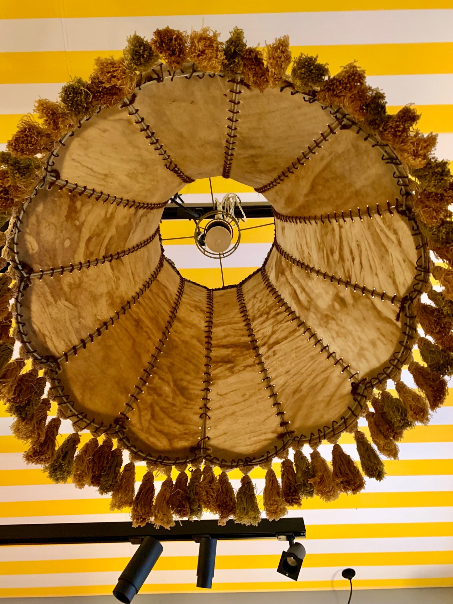 Vintage rawhide Pendant - LARGE