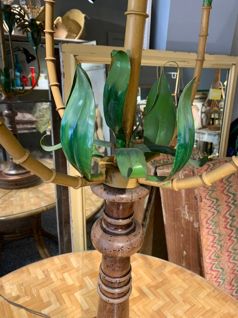 French Vintage Palm Floor Lamp