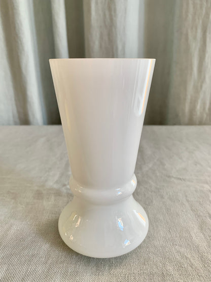 Antique French White Opal Glass Vase