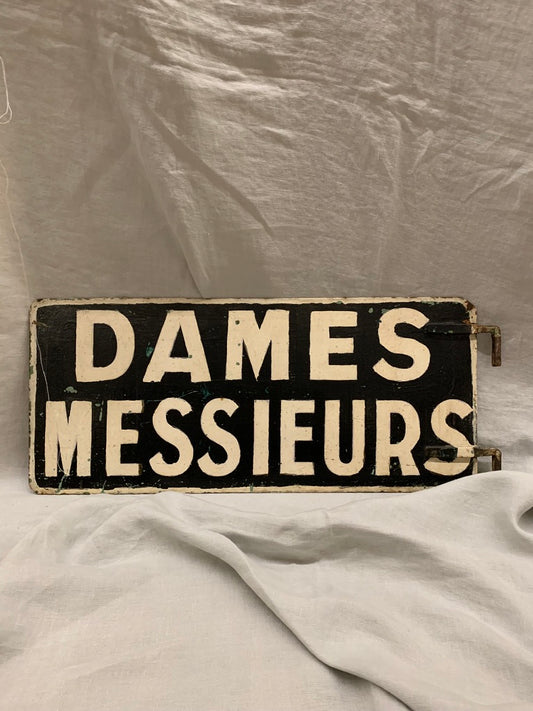 Metal sign Dames Messieurs